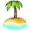 Tropical island icon