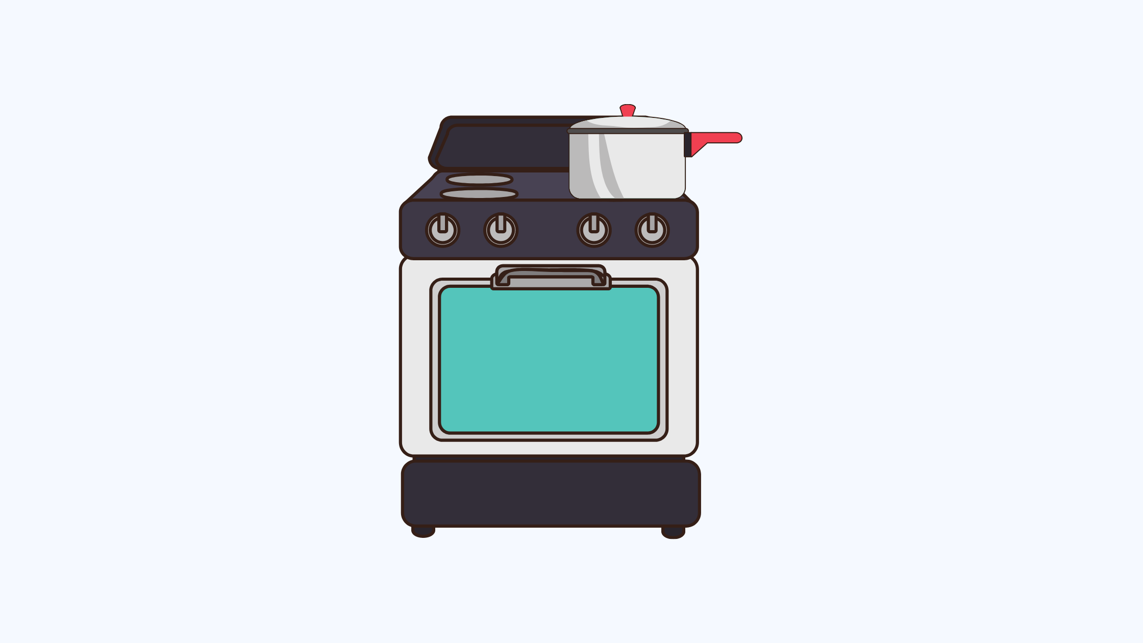 hot oven clipart