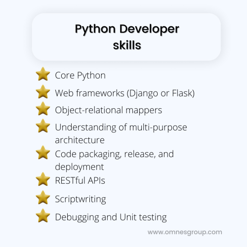 Python developer skills